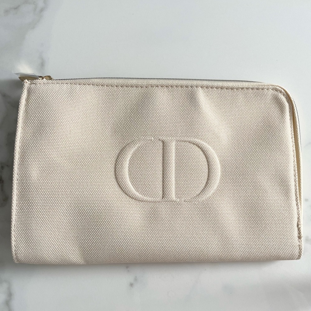 Brand New Dior Flat Beige Makeup bag